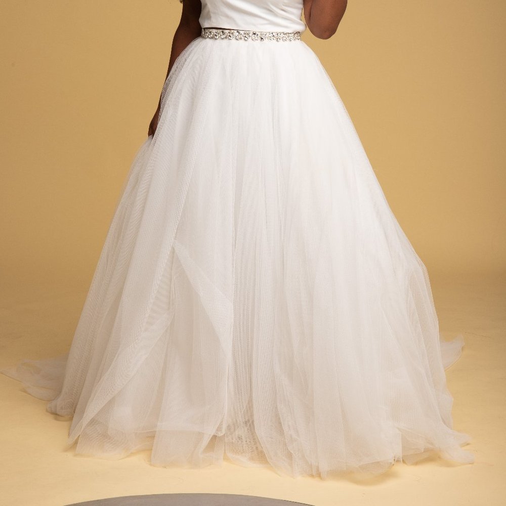 Wedding Tulle Skirt With Jewel Emblissed Waist